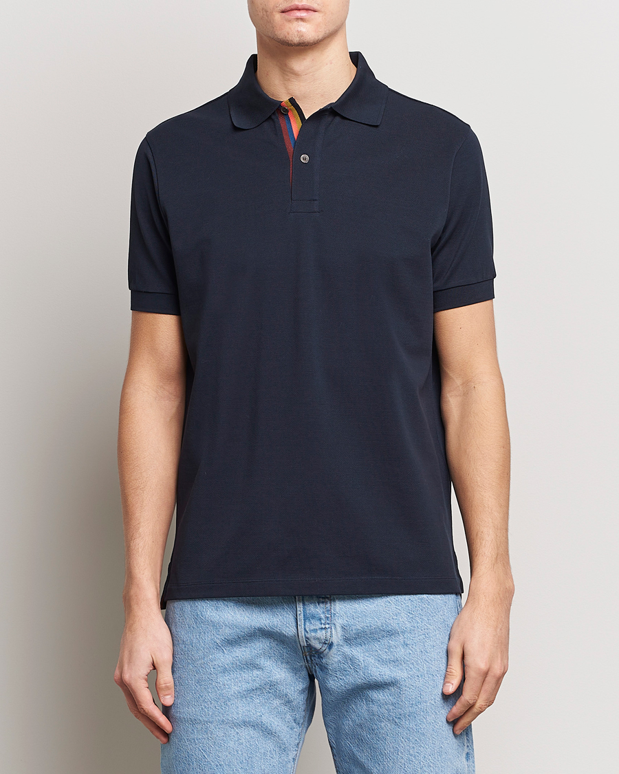 Homme | Polos À Manches Courtes | Paul Smith | Placket Stripe Polo Navy