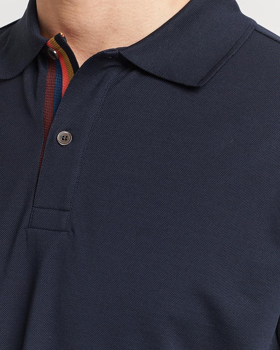 Homme | Polos | Paul Smith | Placket Stripe Polo Navy