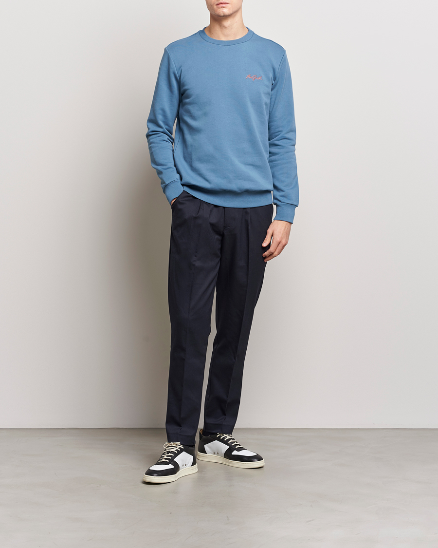 Homme | Pulls Et Tricots | Paul Smith | Embroidery Crew Neck Sweatshirt Light Blue