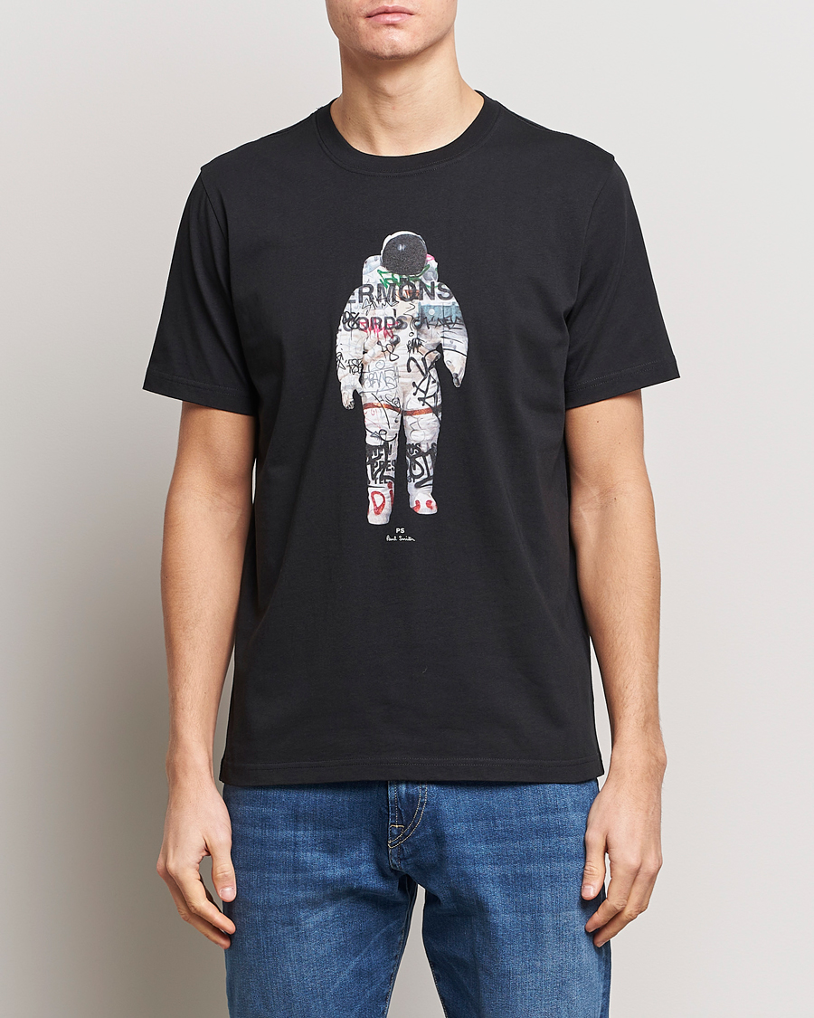 Homme | T-Shirts Noirs | PS Paul Smith | Astronaut Crew Neck T-Shirt Black