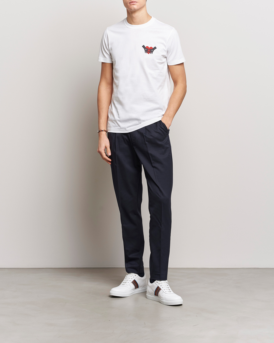 Homme | T-shirts | PS Paul Smith | PS Heart Crew Neck T-Shirt White