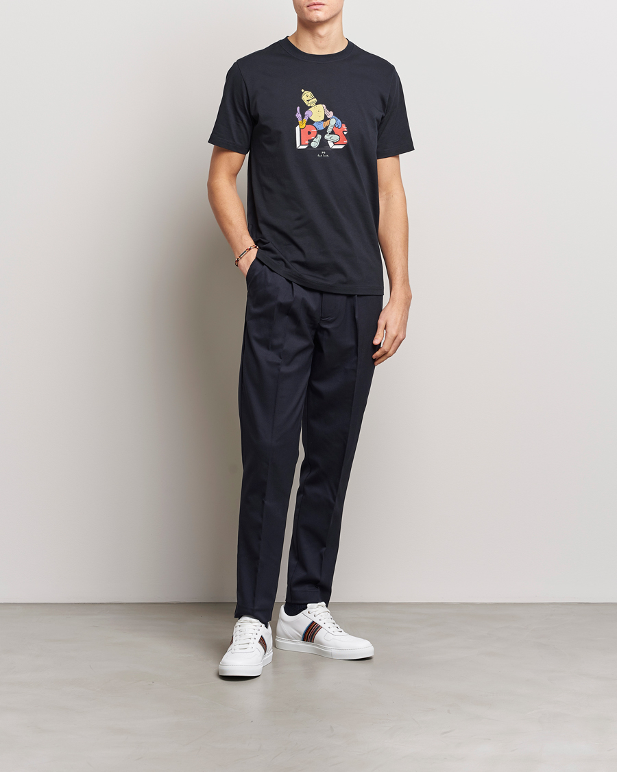 Homme | T-shirts | PS Paul Smith | Robot Crew Neck T-Shirt Navy
