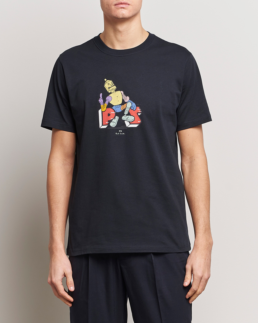 Homme | PS Paul Smith | PS Paul Smith | Robot Crew Neck T-Shirt Navy