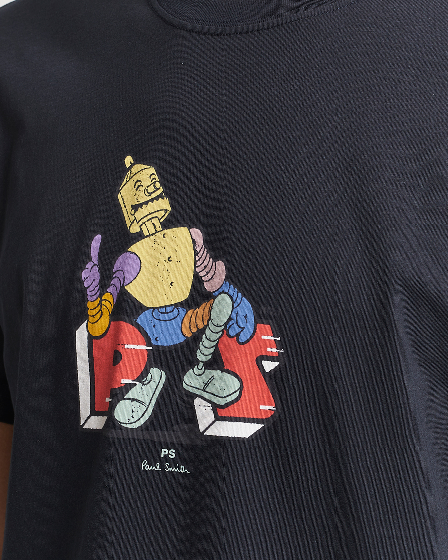 Homme | T-shirts | PS Paul Smith | Robot Crew Neck T-Shirt Navy