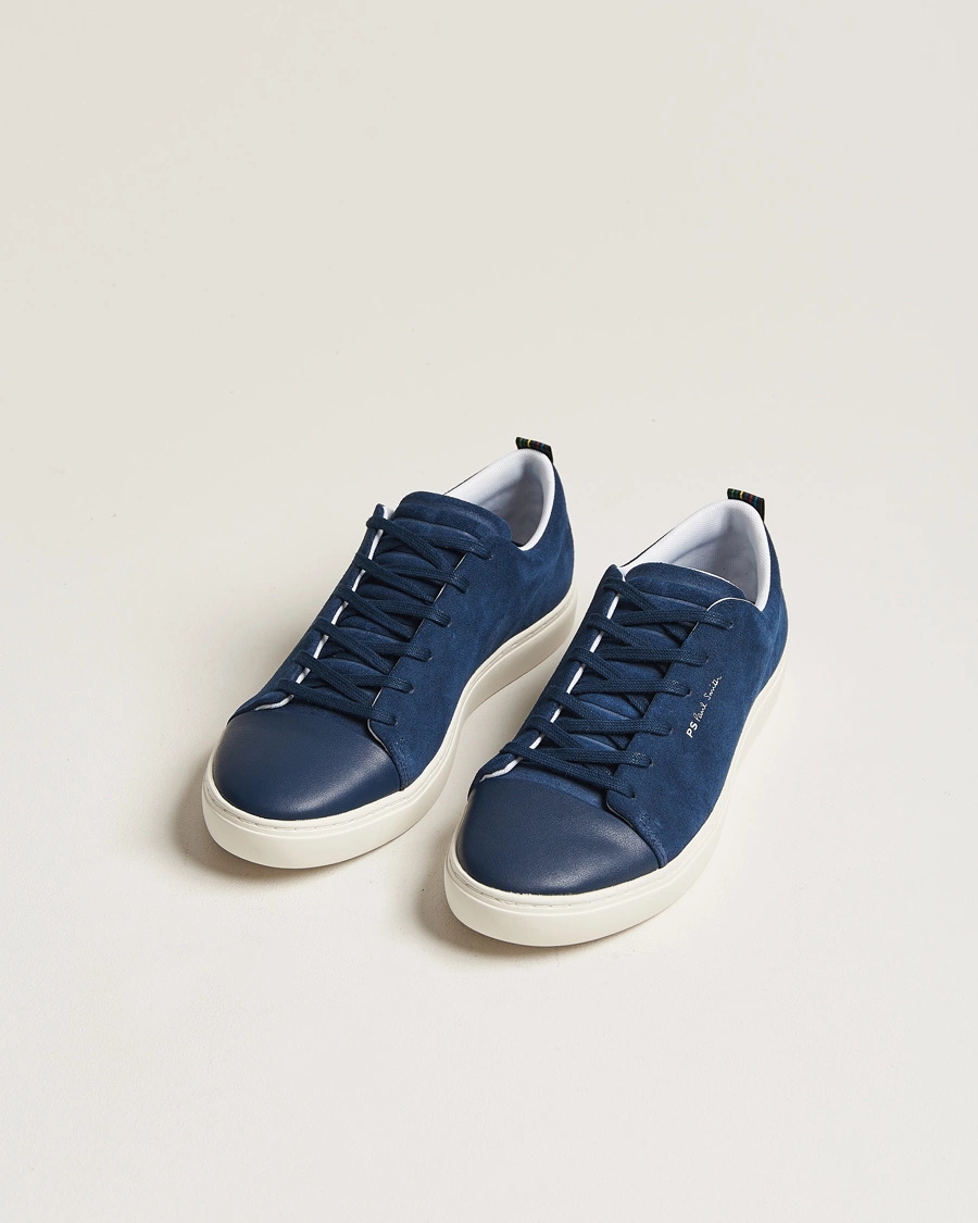 Homme | Chaussures En Daim | PS Paul Smith | Lee Cap Toe Suede Sneaker Navy