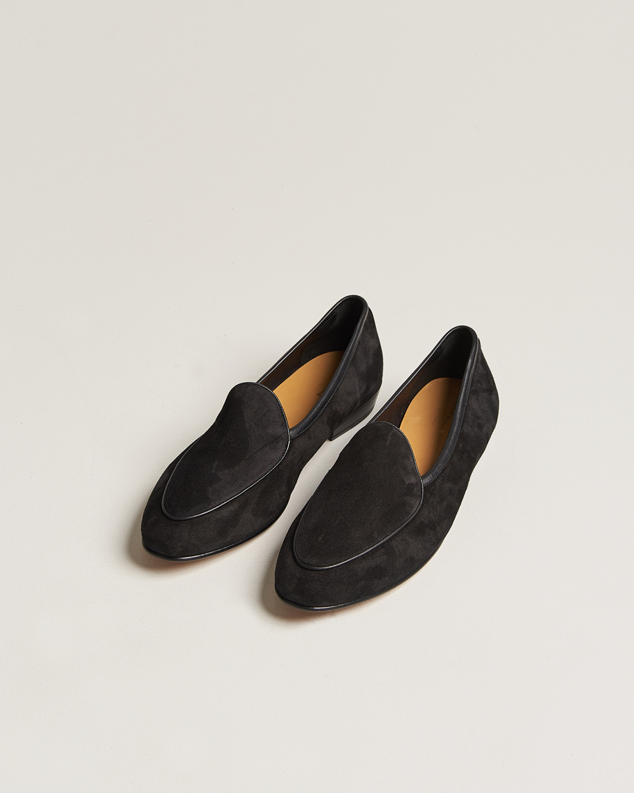 Homme | Chaussures | Baudoin & Lange | Sagan Classic Loafers Black Suede