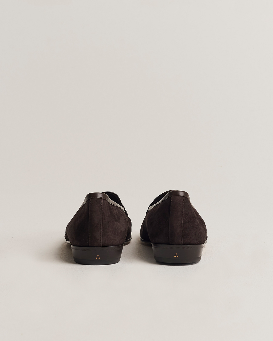 Homme | Baudoin & Lange Sagan Classic Loafers Dark Brown Suede | Baudoin & Lange | Sagan Classic Loafers Dark Brown Suede