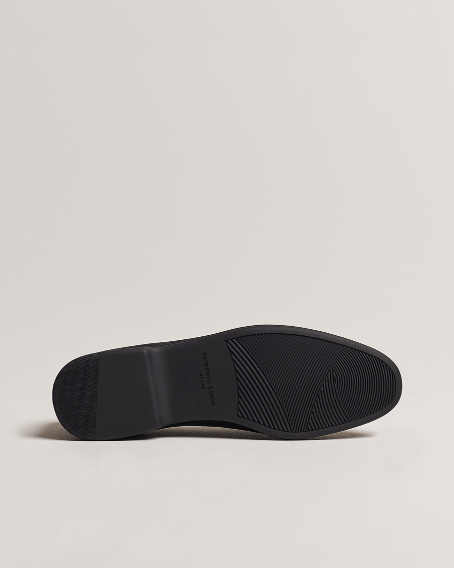 Homme | Baudoin & Lange Stride Loafers Black Suede | Baudoin & Lange | Stride Loafers Black Suede