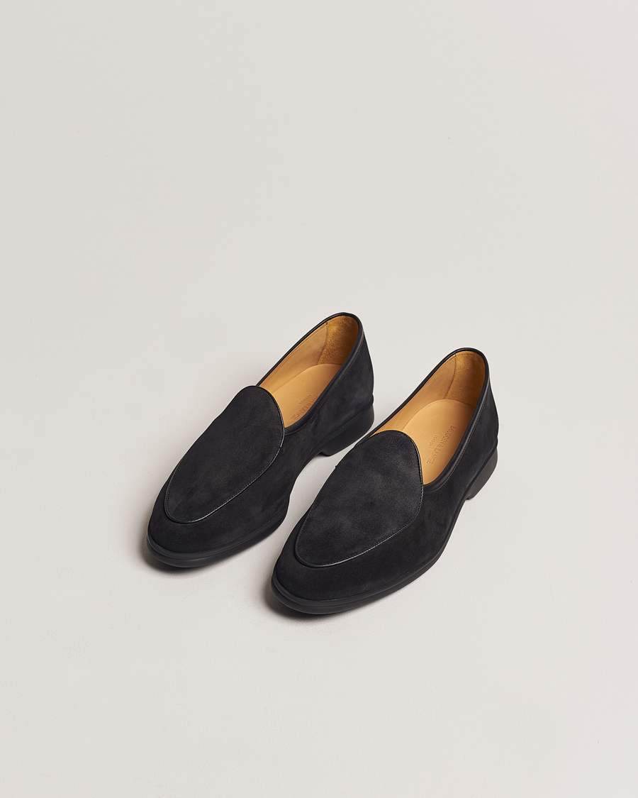 Homme | Chaussures | Baudoin & Lange | Stride Loafers Black Suede