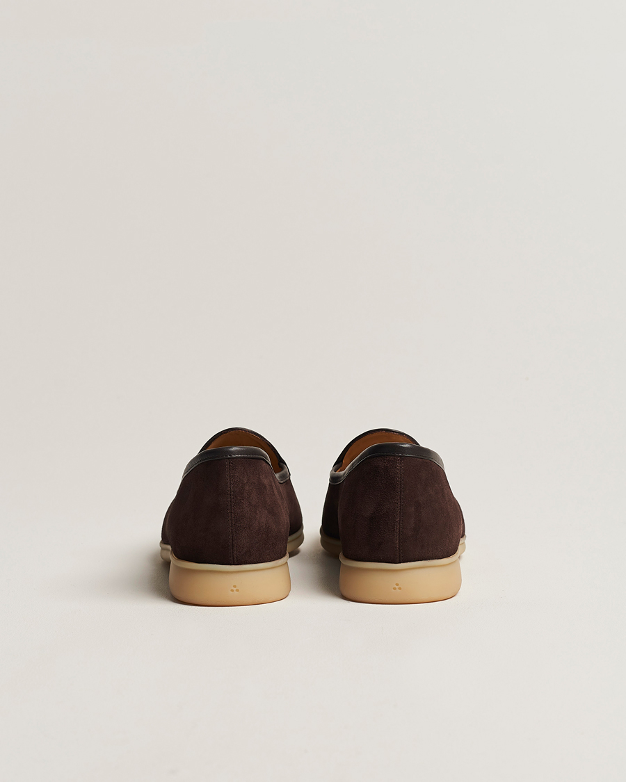 Homme | Baudoin & Lange Stride Loafers Dark Brown Suede | Baudoin & Lange | Stride Loafers Dark Brown Suede