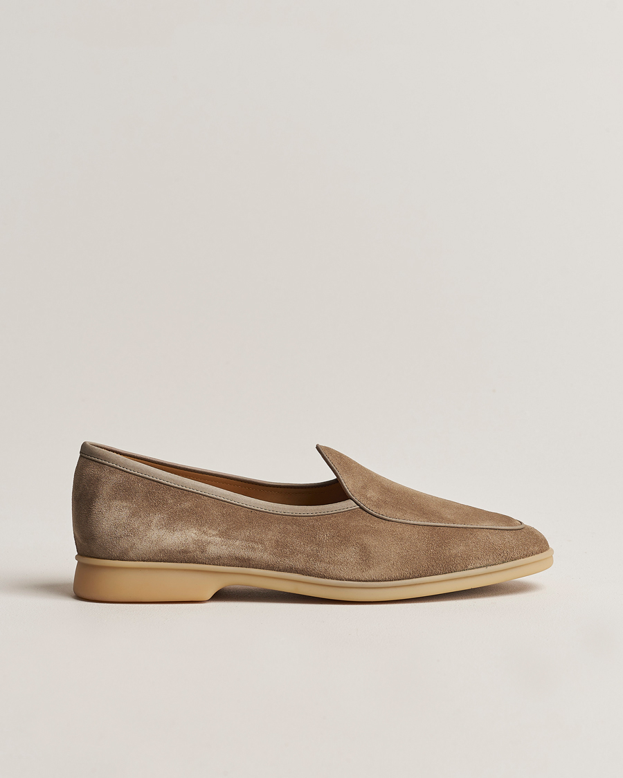 Homme | Baudoin & Lange Stride Loafers Taupe Suede | Baudoin & Lange | Stride Loafers Taupe Suede