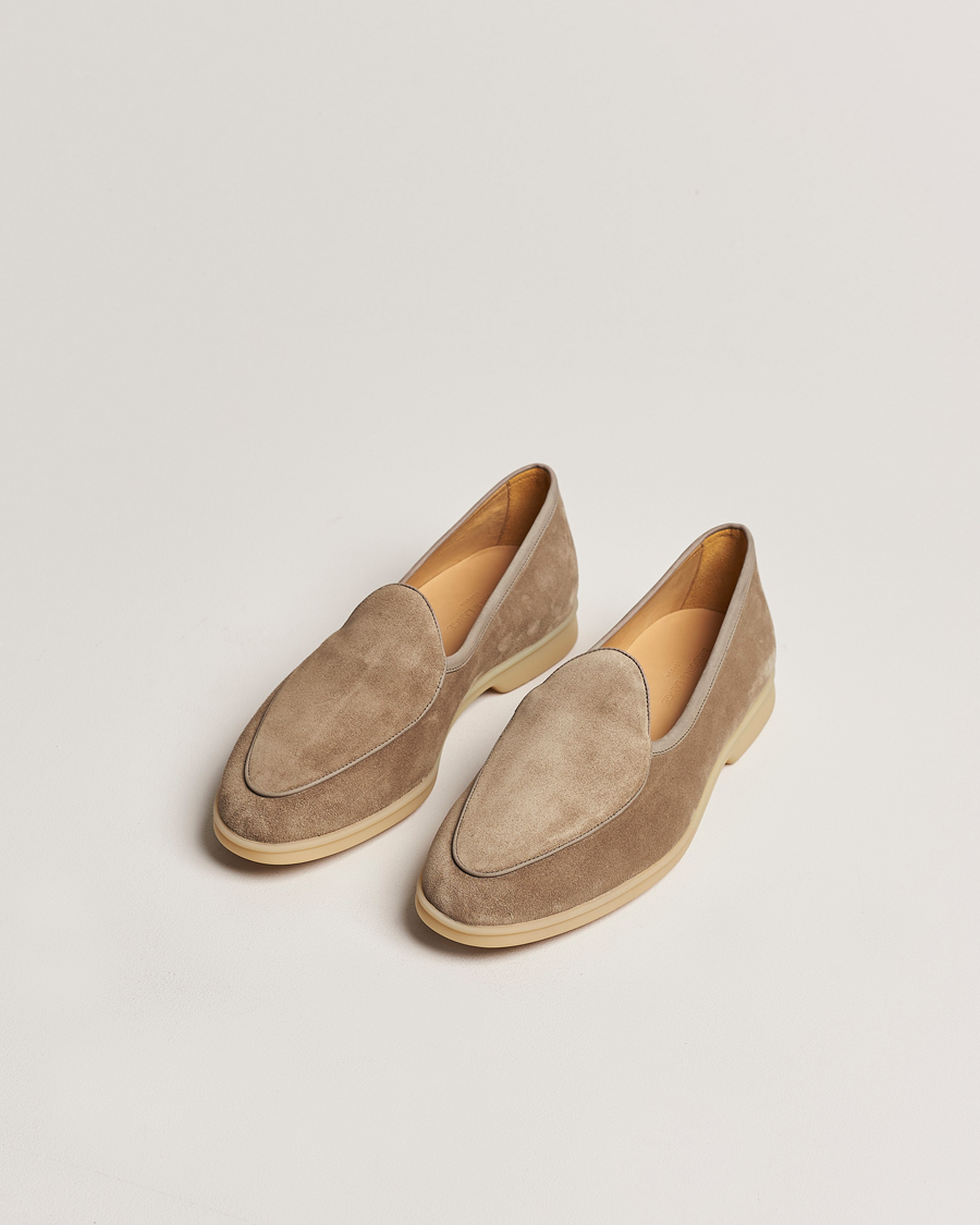 Homme | Loafers | Baudoin & Lange | Stride Loafers Taupe Suede