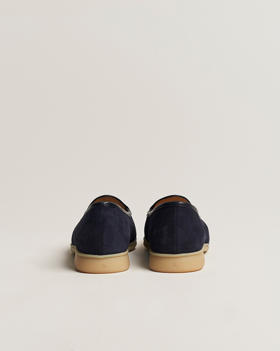 Homme | Baudoin & Lange Stride Loafers Navy Suede | Baudoin & Lange | Stride Loafers Navy Suede