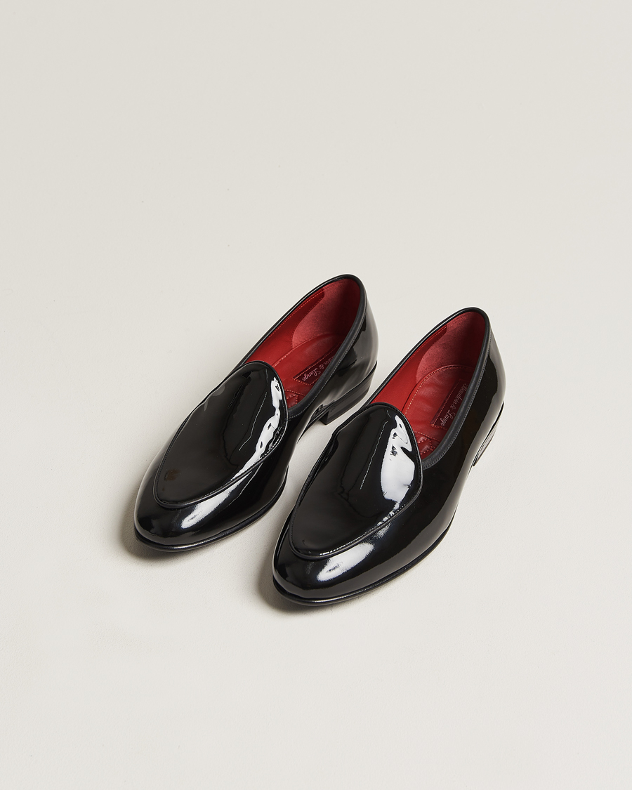 Homme | Baudoin & Lange Sagan Patent Loafers Black Calf | Baudoin & Lange | Sagan Patent Loafers Black Calf