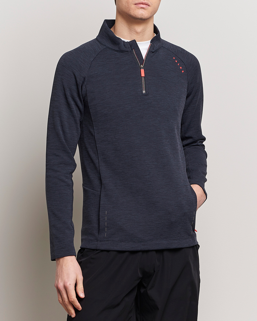 Homme | Pulls Et Tricots | Falke Sport | Falke Core Half Zip Warm Up Shirt Black