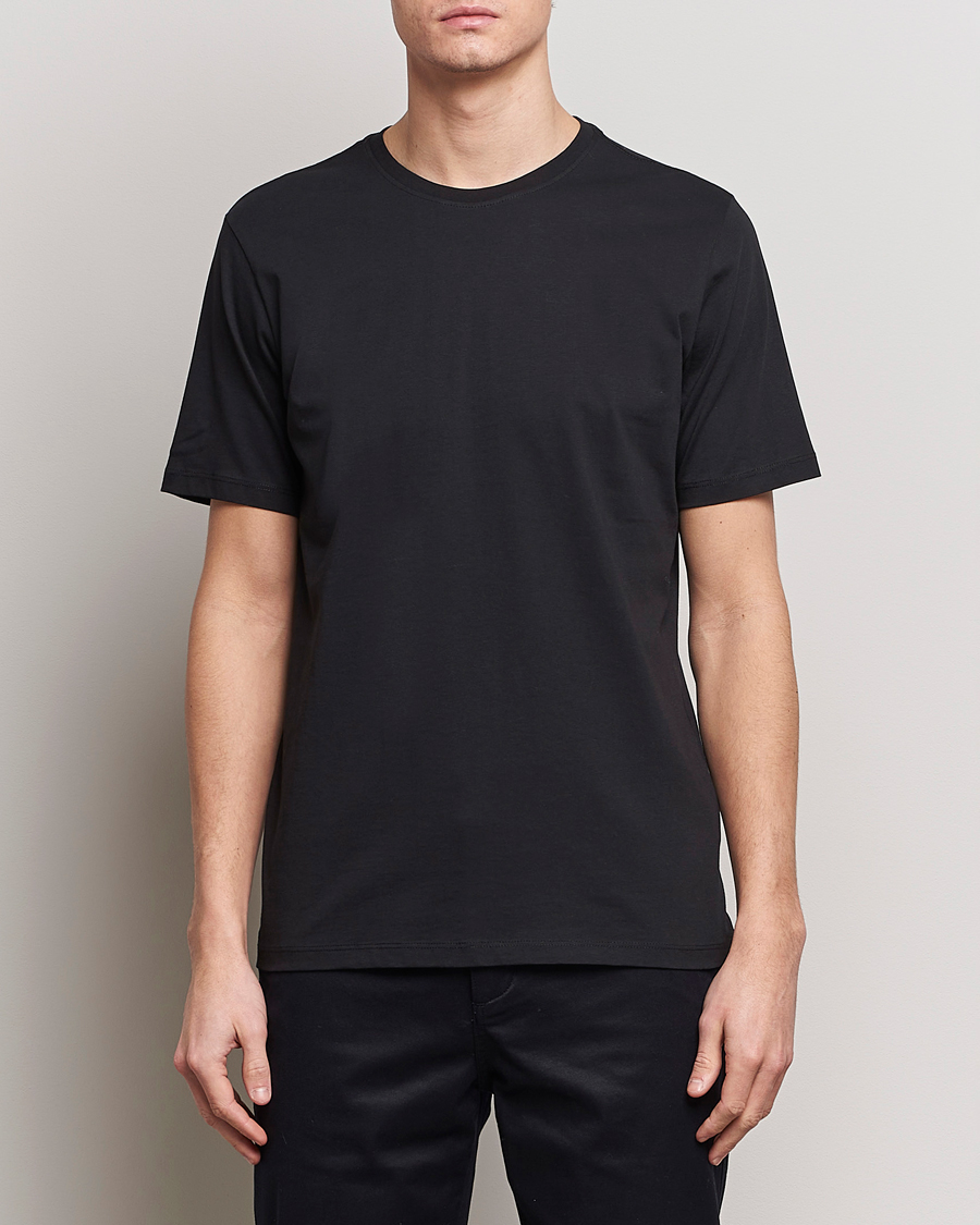 Homme | T-Shirts Noirs | KnowledgeCotton Apparel | Agnar Basic T-Shirt Jet Black