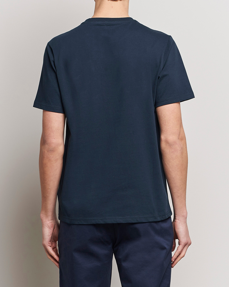 Homme | T-shirts | KnowledgeCotton Apparel | Loke Badge T-Shirt Total Eclipse