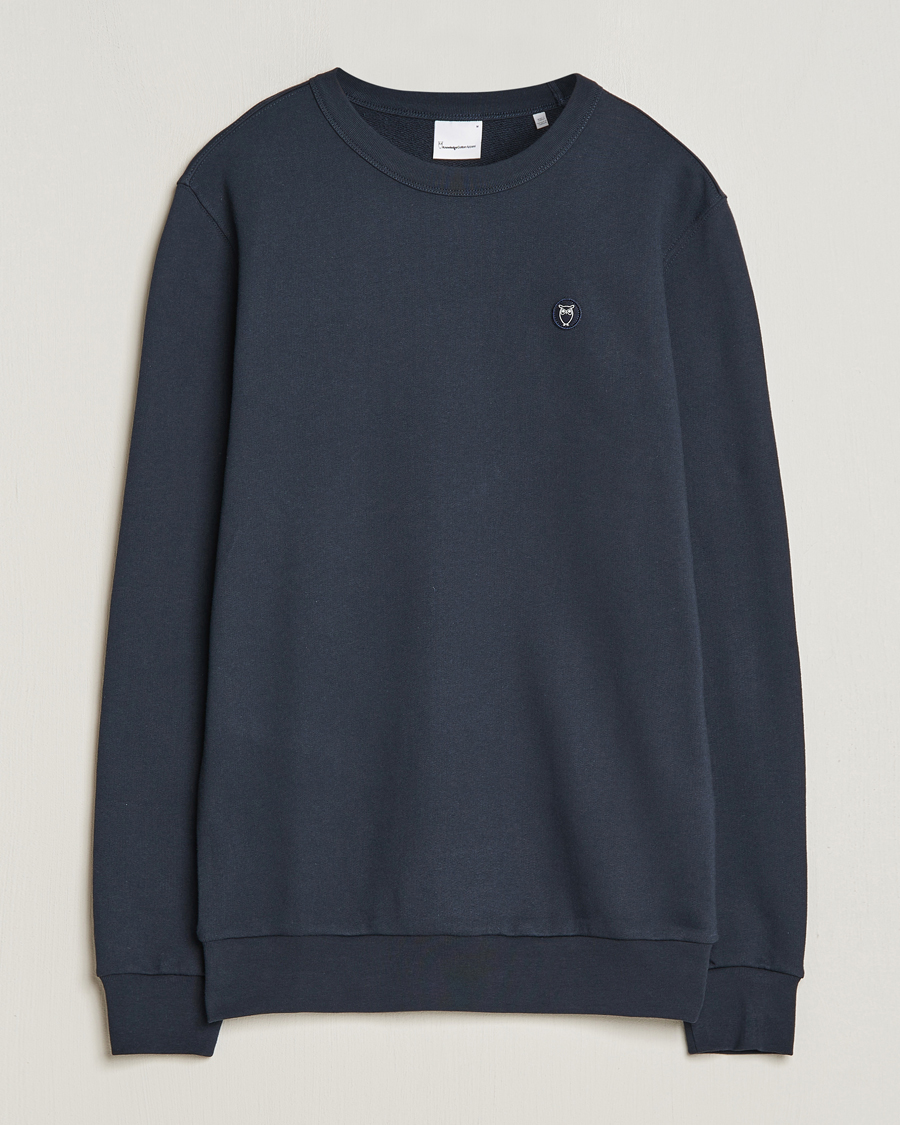 Homme | Pulls Et Tricots | KnowledgeCotton Apparel | Erik Badge Sweatshirt Total Eclipse