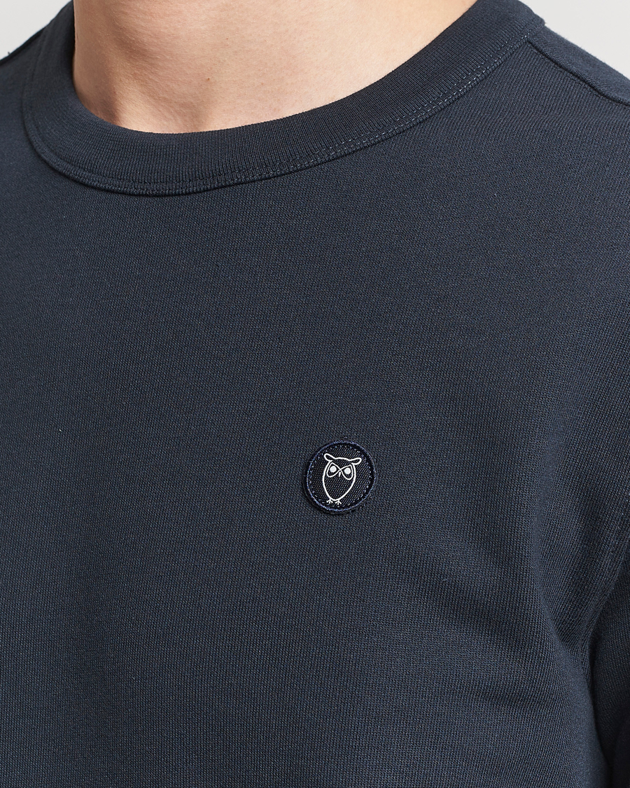 Homme | Pulls Et Tricots | KnowledgeCotton Apparel | Erik Badge Sweatshirt Total Eclipse