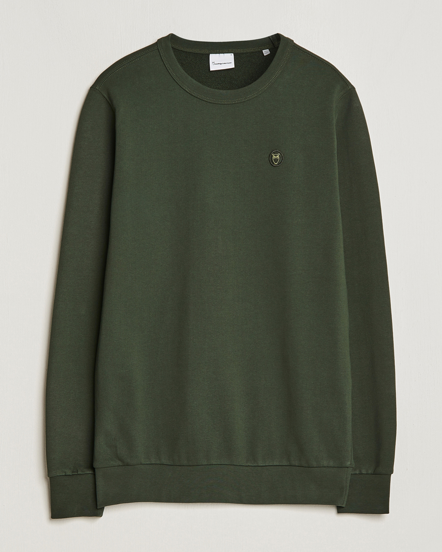 Homme | Pulls Et Tricots | KnowledgeCotton Apparel | Erik Badge Sweatshirt Forest Night