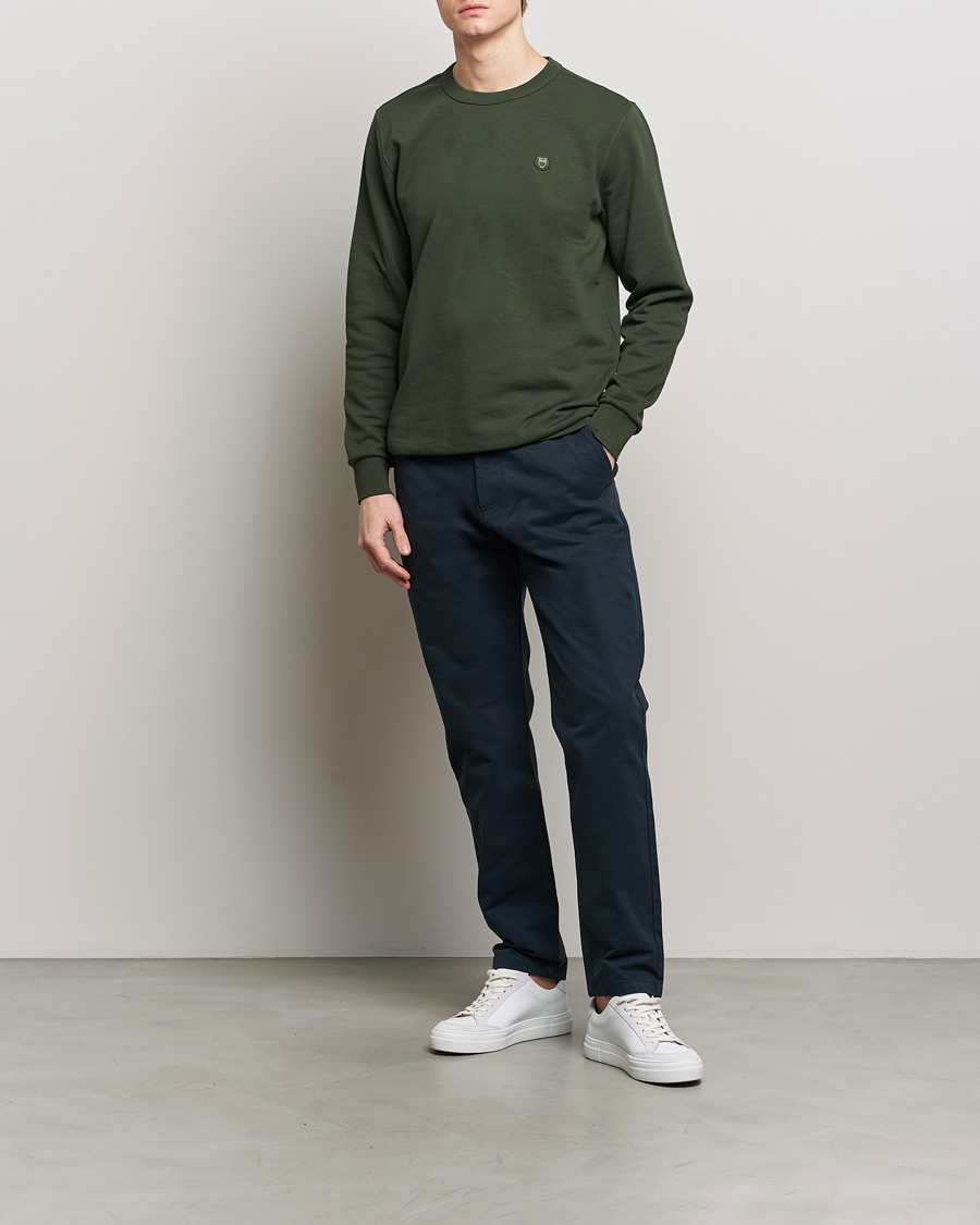 Homme | Pantalons | KnowledgeCotton Apparel | Chuck Regular Cotton Twill Chino Total Eclipse