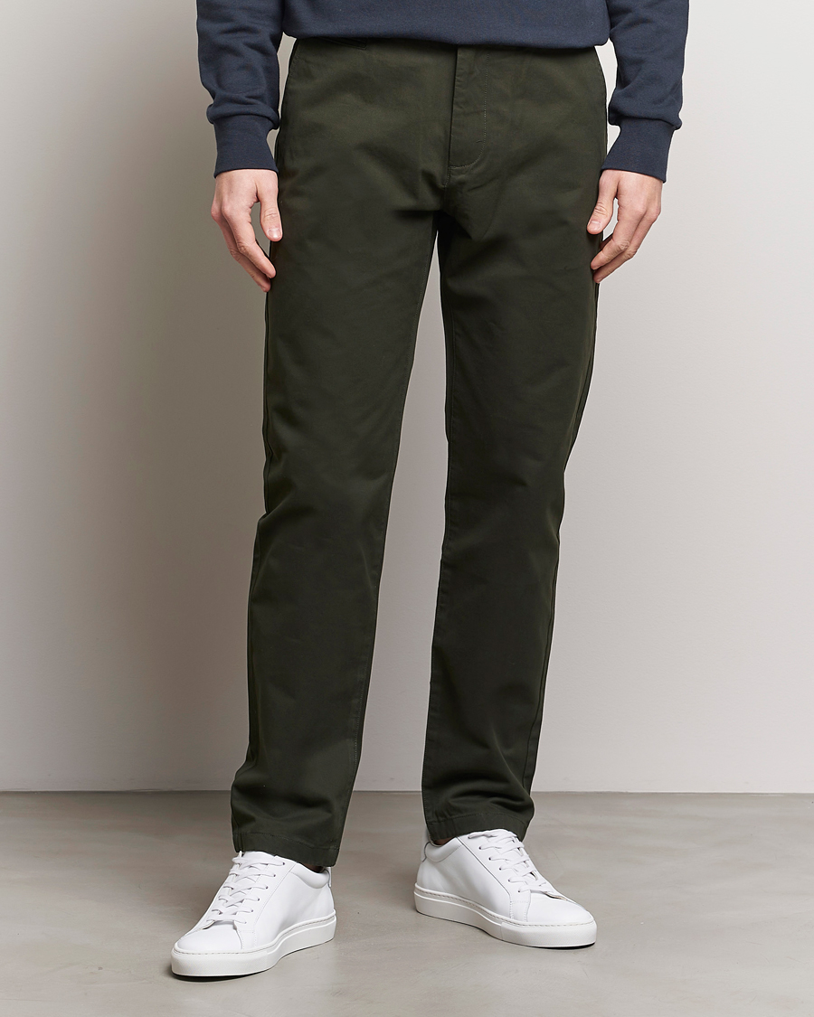 Homme | KnowledgeCotton Apparel | KnowledgeCotton Apparel | Chuck Regular Cotton Twill Chino Forest Night
