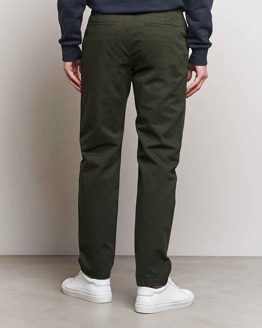 Homme | Pantalons | KnowledgeCotton Apparel | Chuck Regular Cotton Twill Chino Forest Night