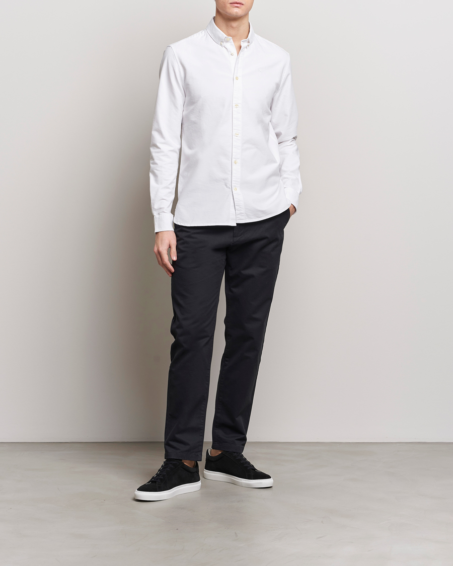 Homme | Pantalons | KnowledgeCotton Apparel | Chuck Regular Cotton Twill Chino Jet Black