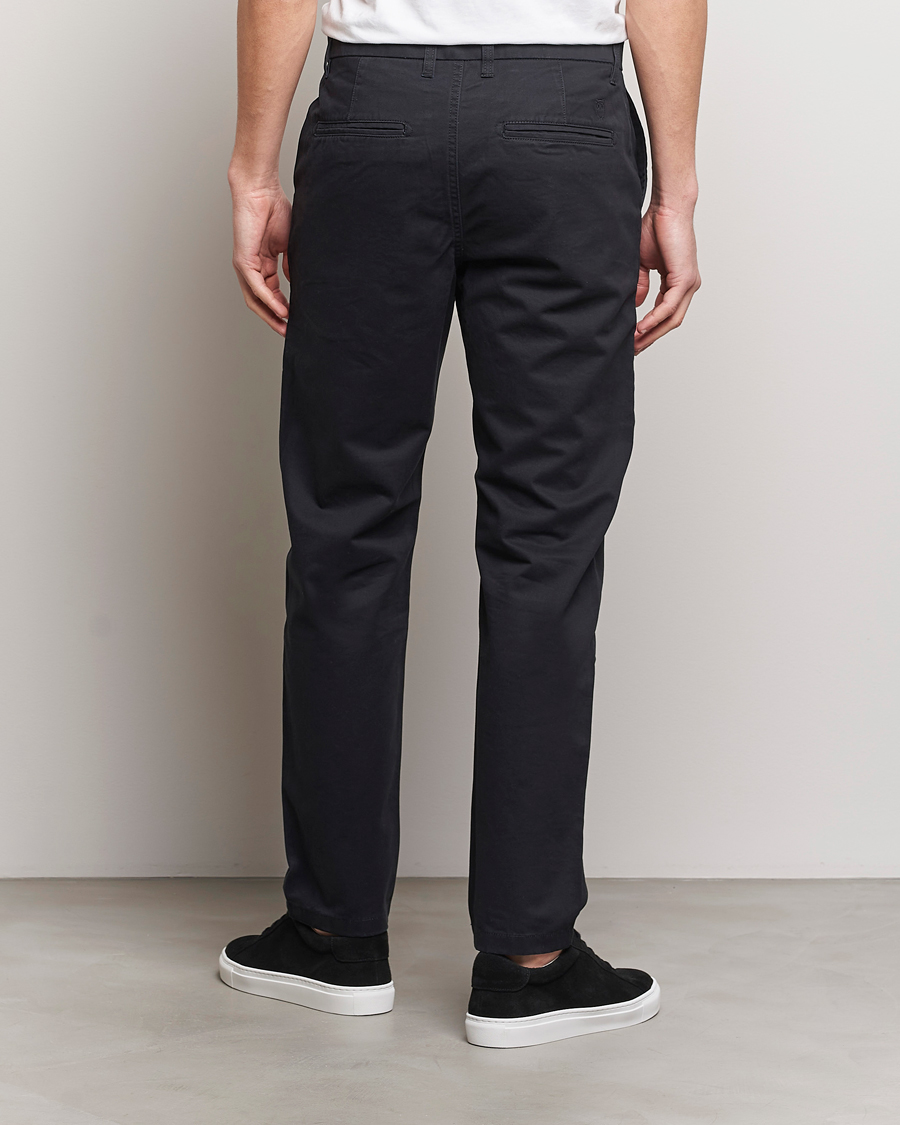 Homme | Pantalons | KnowledgeCotton Apparel | Chuck Regular Cotton Twill Chino Jet Black