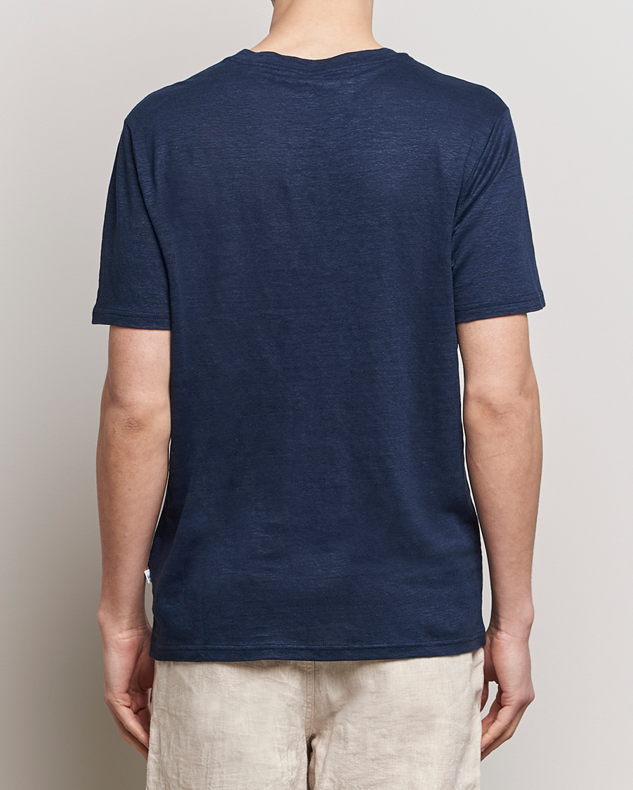Homme | T-shirts | KnowledgeCotton Apparel | Organic Linen T-Shirt Total Eclipse
