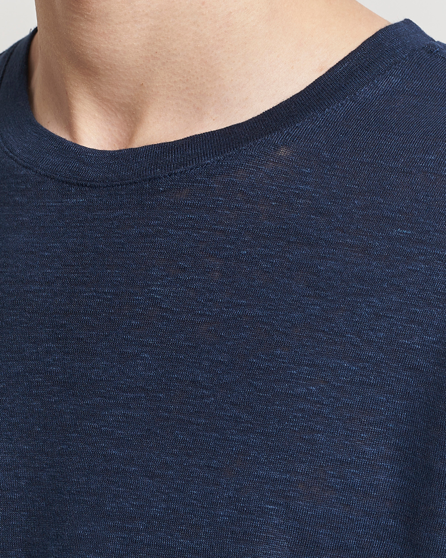 Homme | T-shirts | KnowledgeCotton Apparel | Organic Linen T-Shirt Total Eclipse