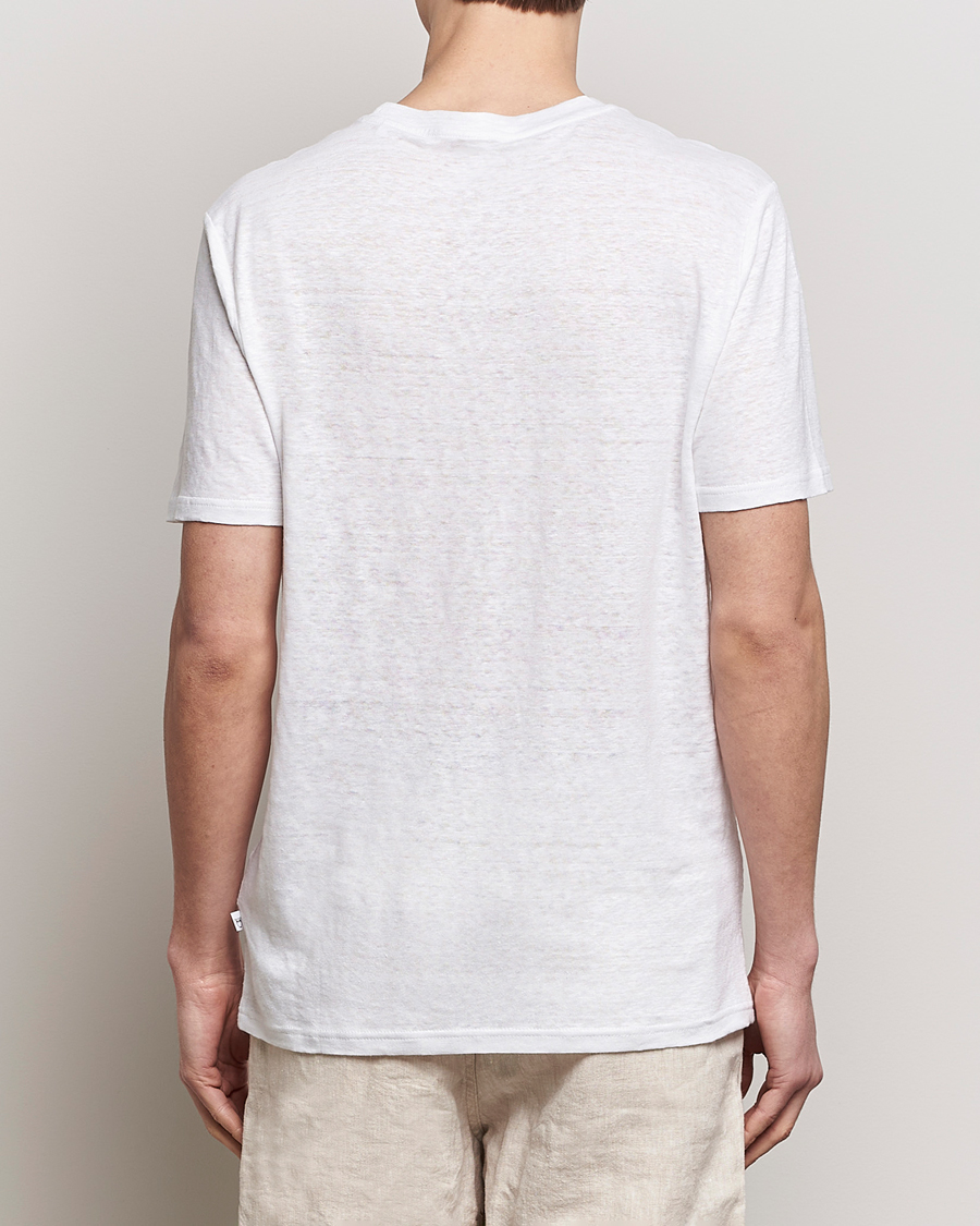 Homme | T-shirts | KnowledgeCotton Apparel | Organic Linen T-Shirt Bright White