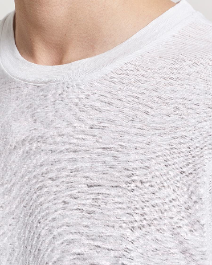 Homme | T-shirts | KnowledgeCotton Apparel | Organic Linen T-Shirt Bright White