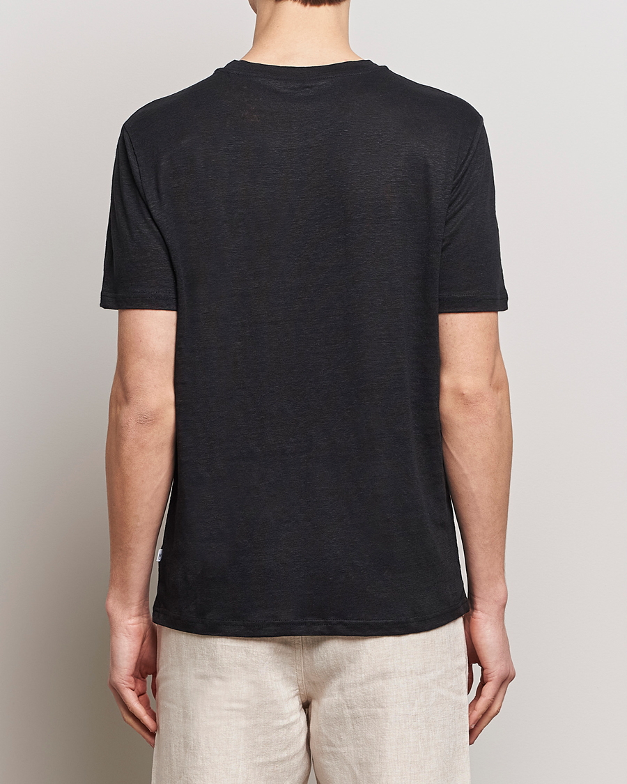 Homme | T-shirts | KnowledgeCotton Apparel | Organic Linen T-Shirt Black