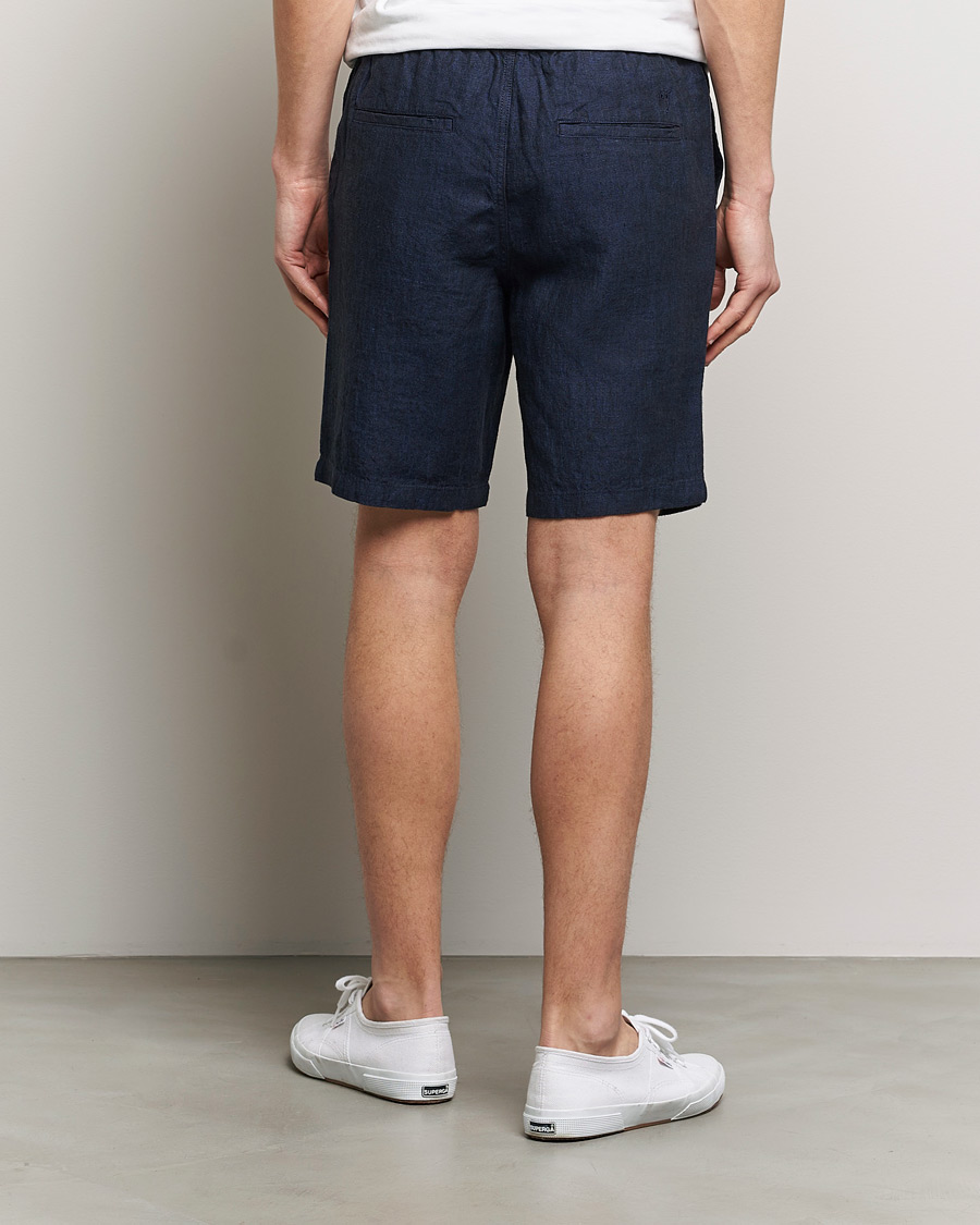 Homme | Shorts | KnowledgeCotton Apparel | Loose Linen Shorts Total Eclipse