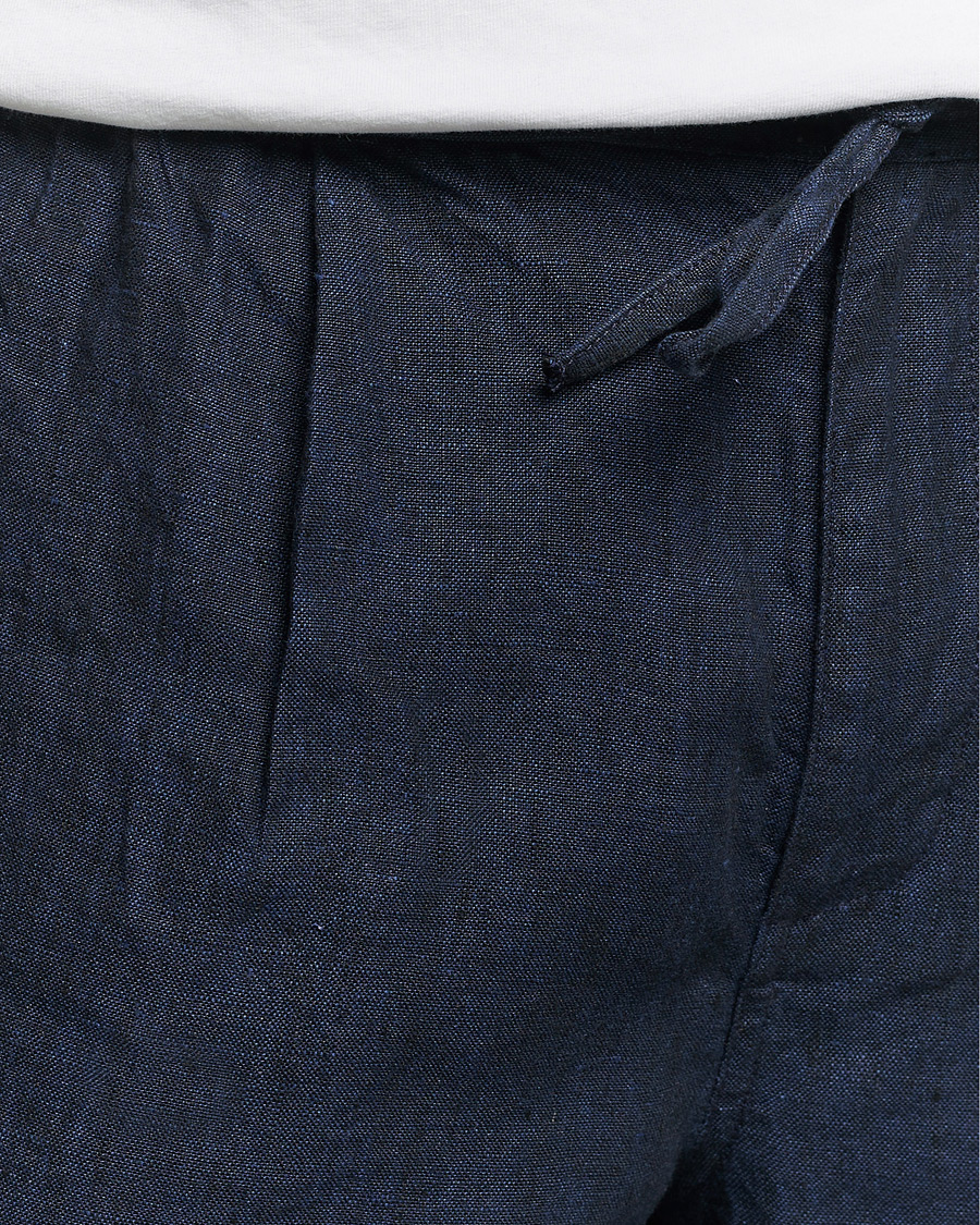 Homme | Shorts | KnowledgeCotton Apparel | Loose Linen Shorts Total Eclipse