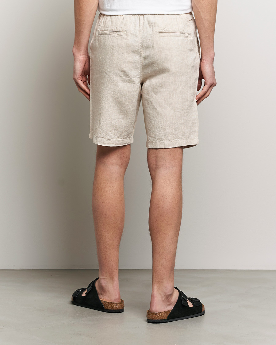 Homme | Shorts | KnowledgeCotton Apparel | Loose Linen Shorts Light Feather Grey