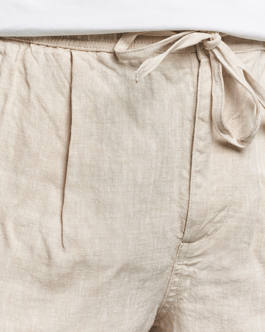 Homme | Shorts | KnowledgeCotton Apparel | Loose Linen Shorts Light Feather Grey