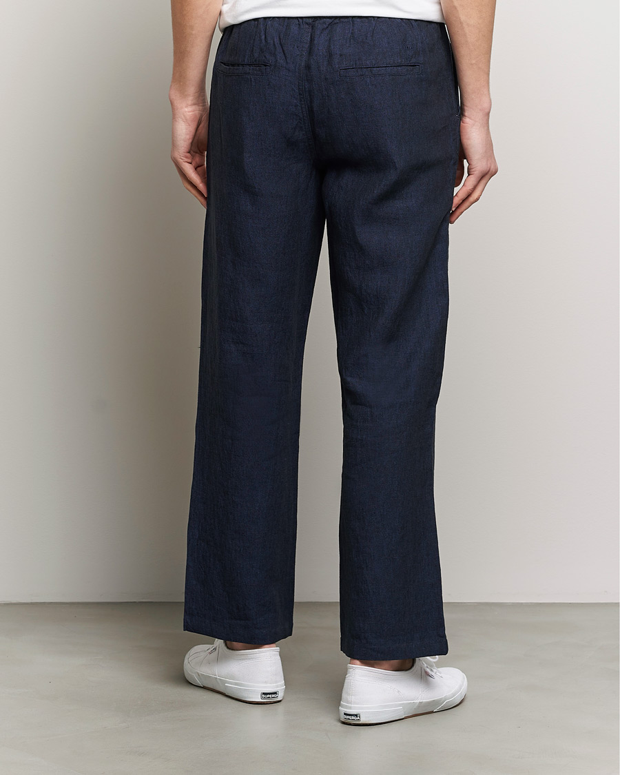 Homme | Pantalons | KnowledgeCotton Apparel | Loose Linen Pants Total Eclipse