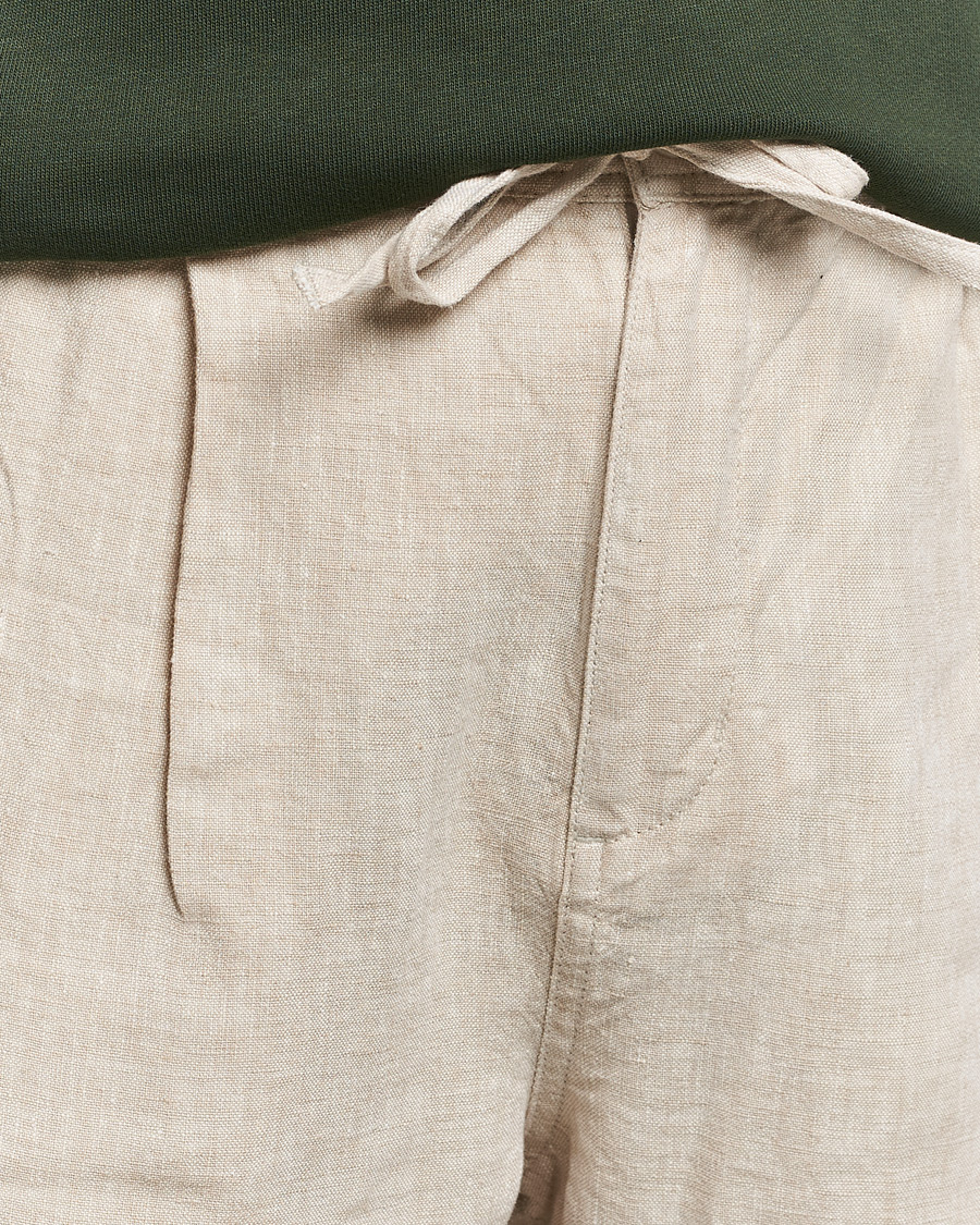 Homme | Pantalons | KnowledgeCotton Apparel | Loose Linen Pants Light Feather Grey