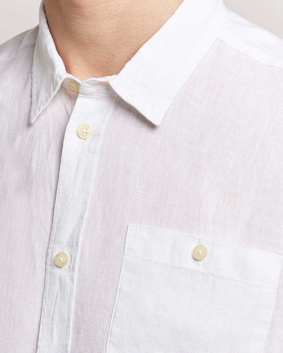 Homme | Chemises | KnowledgeCotton Apparel | Regular Linen Shirt Bright White
