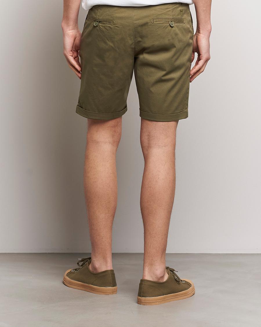 Homme | Shorts | KnowledgeCotton Apparel | Regular Chino Poplin Shorts Burned Olive