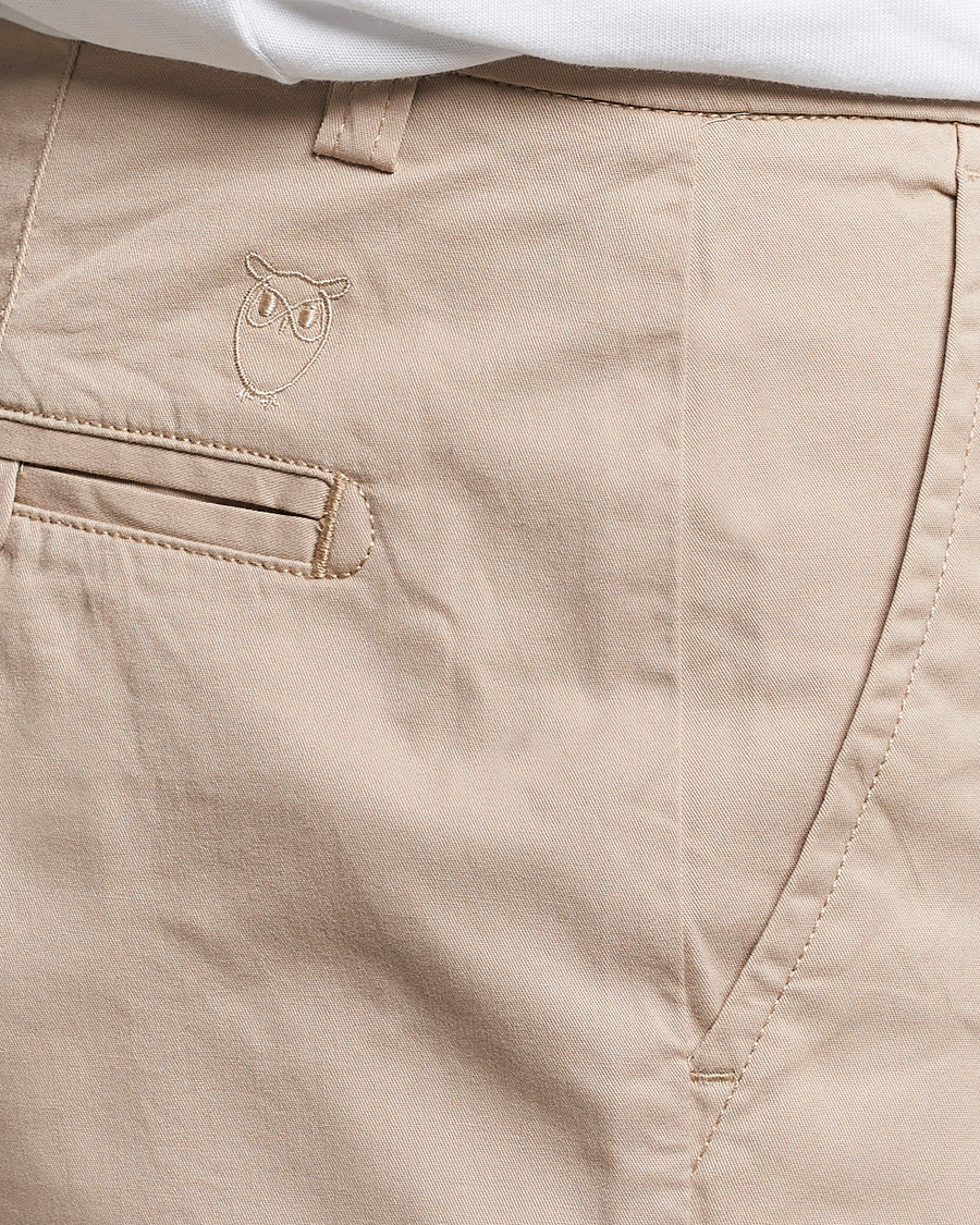Homme | Shorts | KnowledgeCotton Apparel | Regular Chino Poplin Shorts Light Feather Grey
