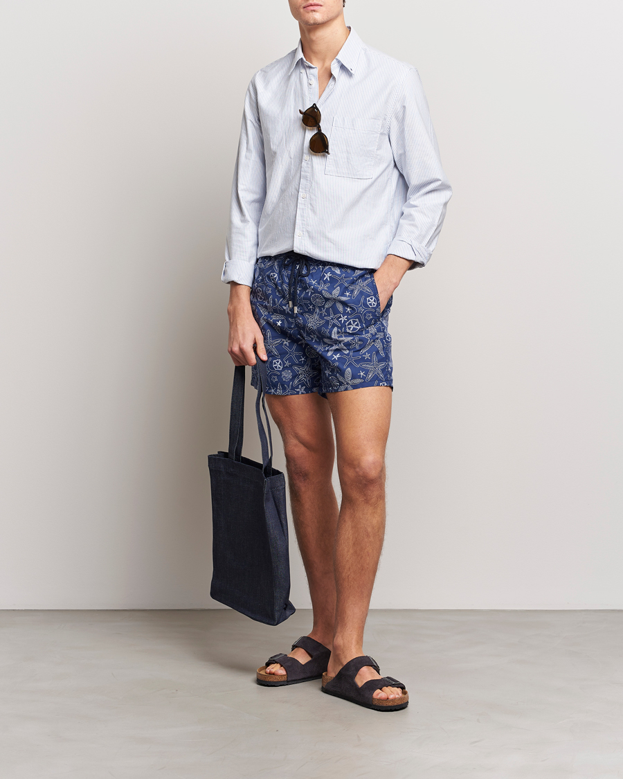 Homme | Maillots De Bain | Vilebrequin | Moorea Starlettes Swim Shorts Encre