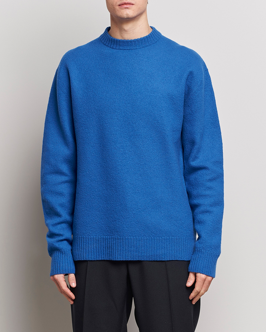 Homme | Pulls À Col Rond | Jil Sander | Lightweight Merino Wool Sweater Space Blue