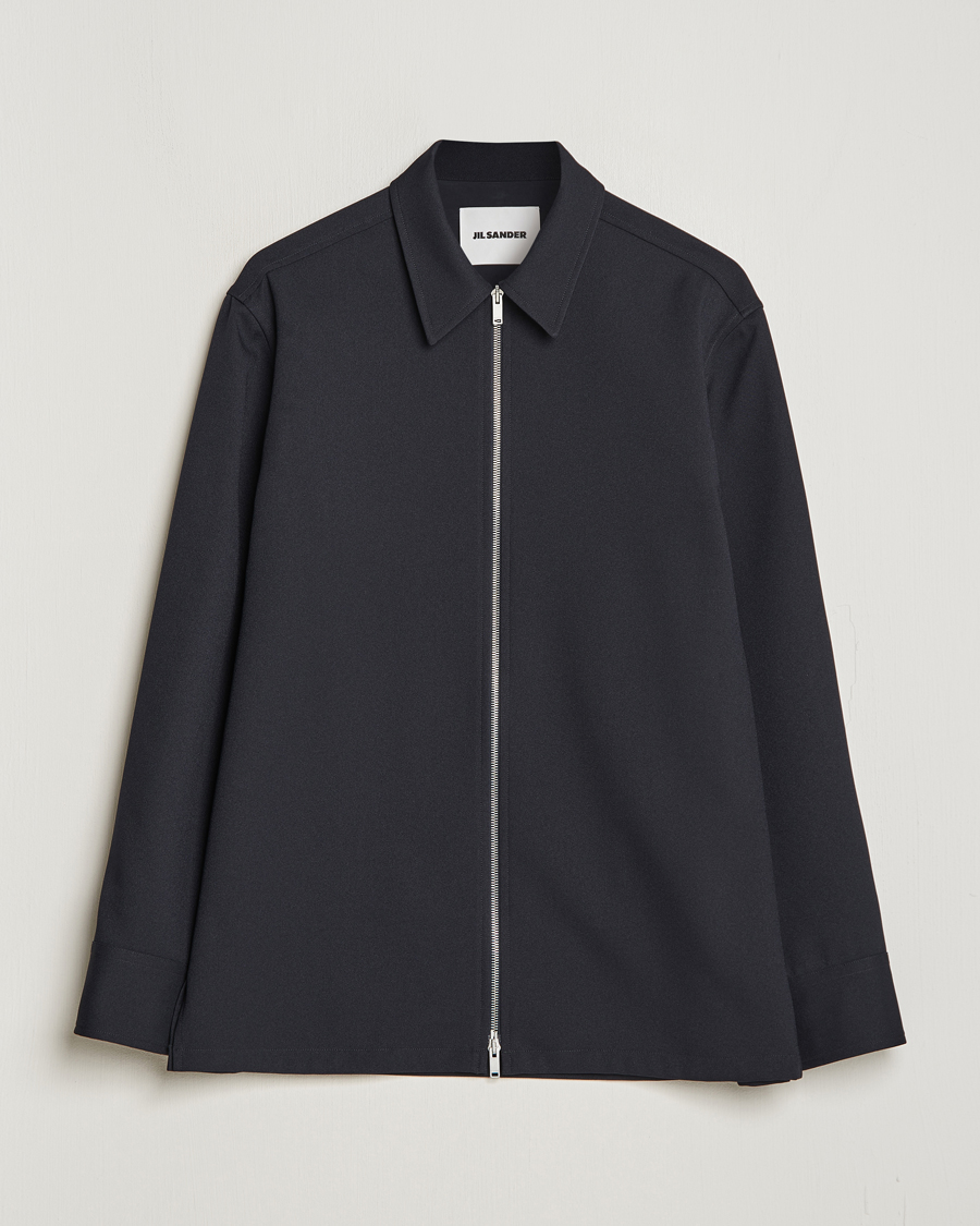 Homme | Chemises | Jil Sander | Full Zip Overshirt Midnight