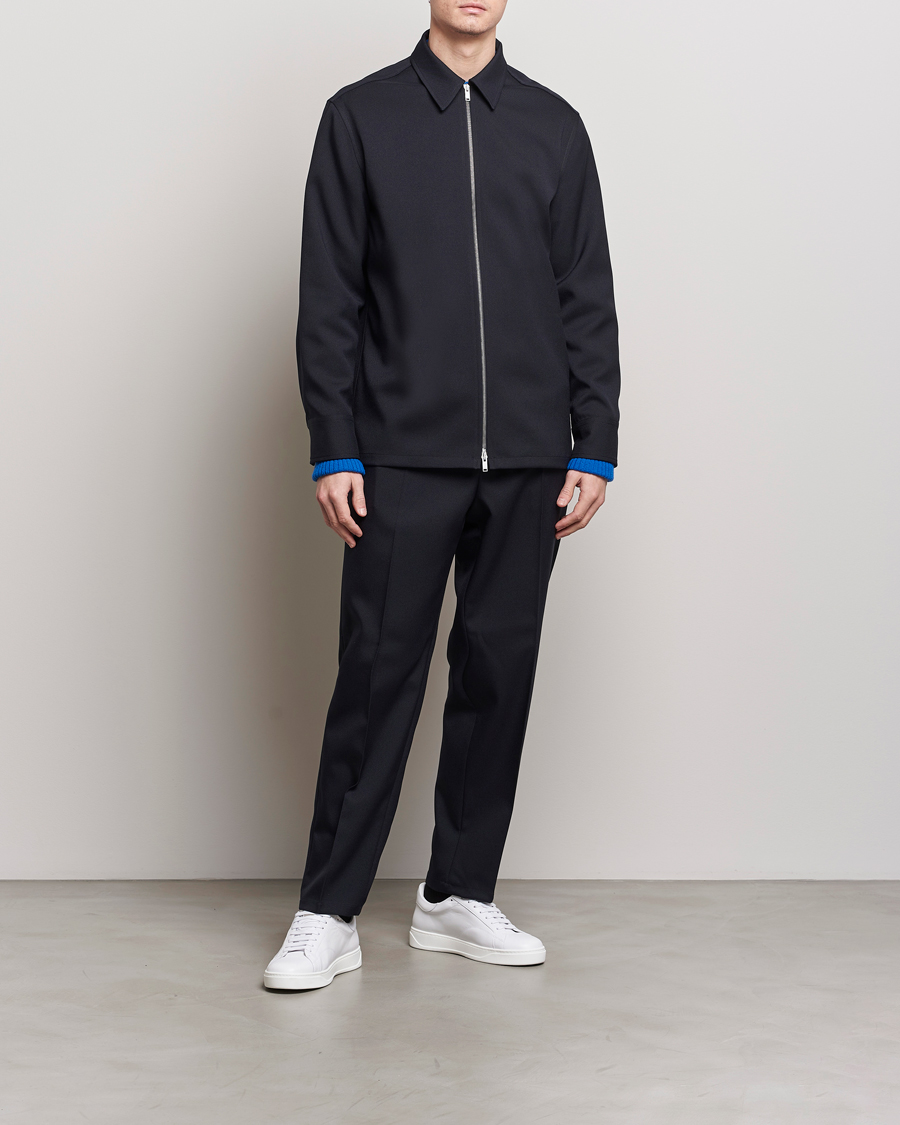 Homme | Chemises | Jil Sander | Full Zip Overshirt Midnight