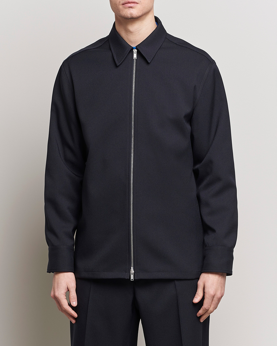 Homme | Chemises | Jil Sander | Full Zip Overshirt Midnight