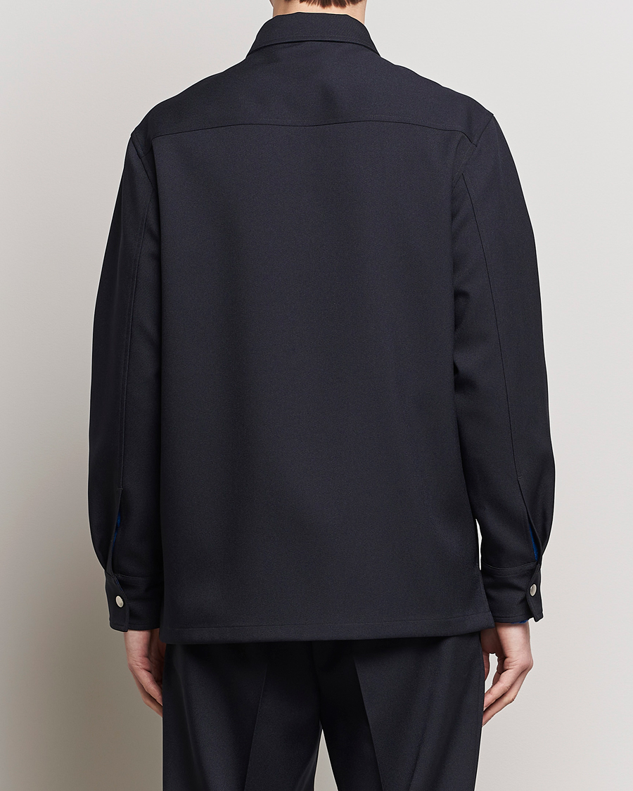 Homme | Chemises | Jil Sander | Full Zip Overshirt Midnight