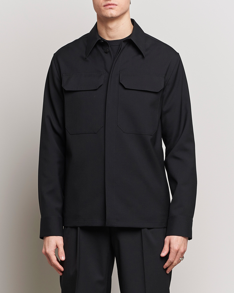 Homme | Chemises | Jil Sander | Double Pocket Overshirt Black